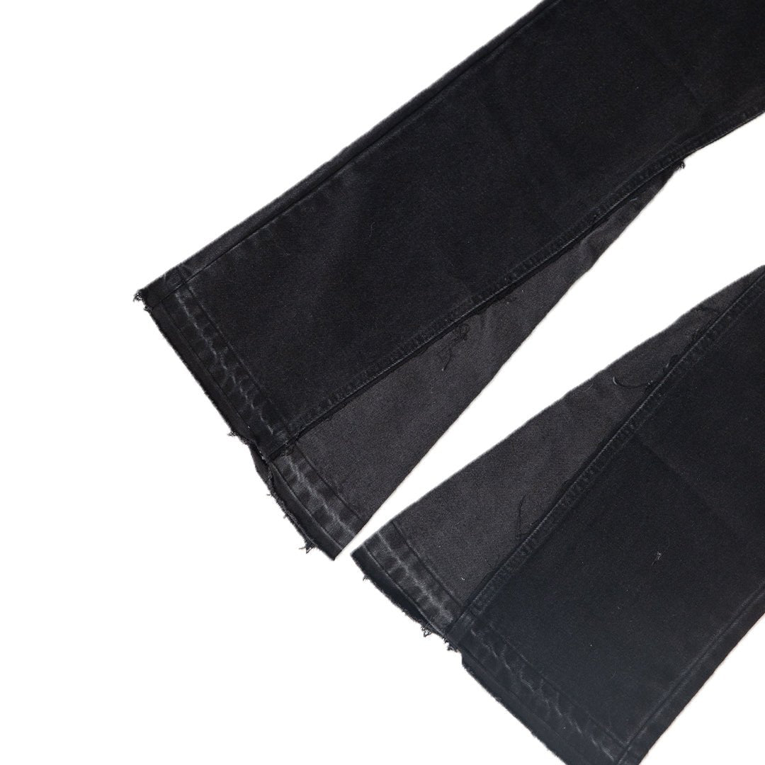 Two-Tone Flare Jeans